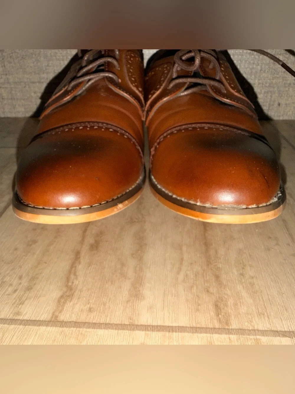 Stacy Adams Men’s Dickinson Cap-Toe Oxford Brown Shoes Size 4M